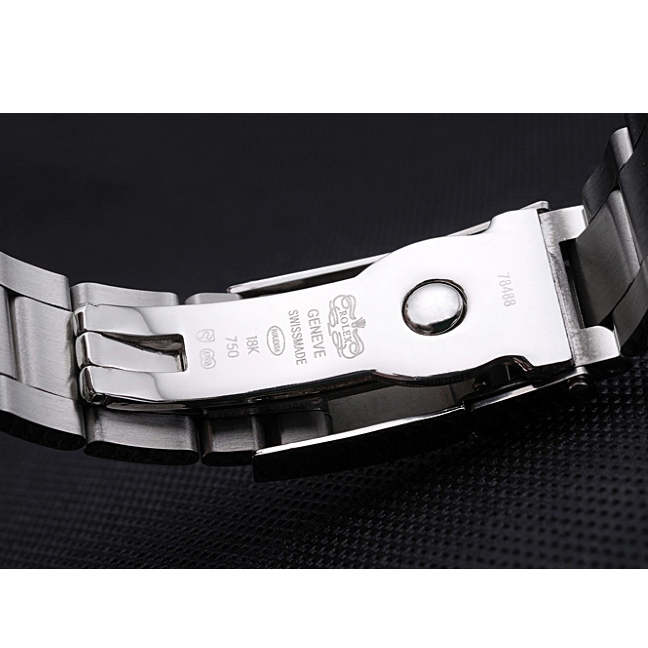AAA Replica Watches Stainless Daytona Black Enameled Steel Rolex White Dial 0730
